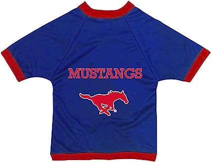 Photo 1 of Bundle of 2 NCAA SMU Mustangs Athletic Mesh Dog Jersey Team Color XX-Small