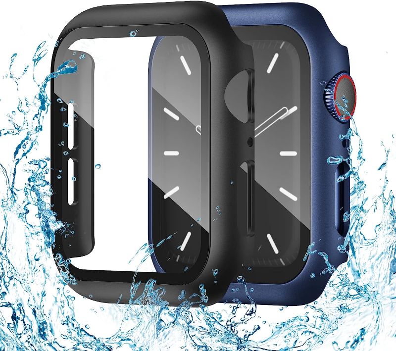 Photo 1 of Bundle of 2 iphone watch items [2 Pack] Compatible for Apple Watch Case Series 6/SE/5/4 40mm with Screen Protector, Waterproof Hard PC Case Ultra-Thin HD Clear Bumper All Around Protective Cover Anti-Fog for iWatch Men Women
Laffav Compatible with Apple W