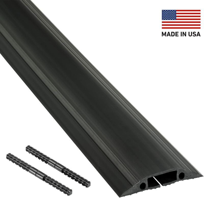 Photo 1 of  Floor Cord Cover Heavy Duty Cord Protector - 40" LONG Protect Cords and Prevent a Trip Hazard | Cable Cavity 
