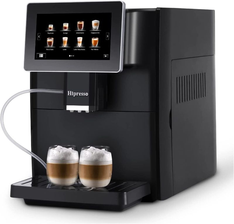 Photo 1 of **PARTS ONLY** MISSING WATER RESEVOIR AND MISSING POWER CORD** UNABLE TO TEST**
Geekpure Hipresso Super Fully Automatic Espresso Coffee Machine-7" HD TFT Touchscreen with Milk Frother
