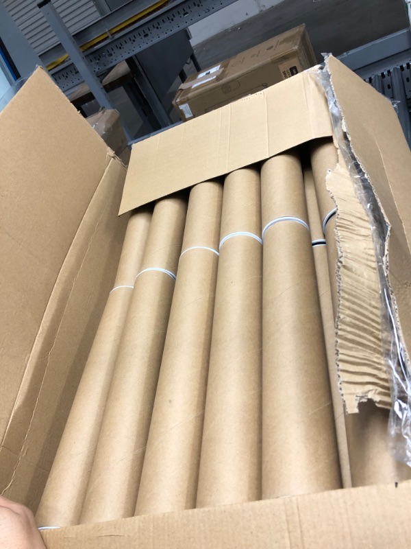 Photo 1 of 60 Pack Mailing Tubes with Caps Kraft Poster Storage Tubes Document Storage Tube Cardboard Shipping Tubes for Shipping Storing Mailing Protecting Documents Blueprints Posters, 2 x 11.6 Inches()