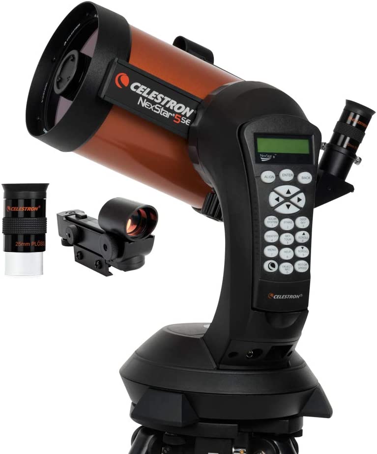 Photo 1 of **MISSING PARTS** Celestron - NexStar 5SE Telescope - Computerized Telescope for Beginners and Advanced Users - Fully-Automated GoTo Mount - SkyAlign Technology - 40,000+Celestial Objects - 5-Inch Primary Mirror,Orange
