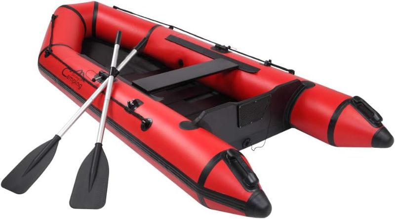 Photo 1 of **MINOR DAMAGE** Inflatable Boat Raft Dinghy Sport Fishing Boat,Inflatable Boat kit,Including Paddles,Pumps, Repair Kits, Carrying Bags.
