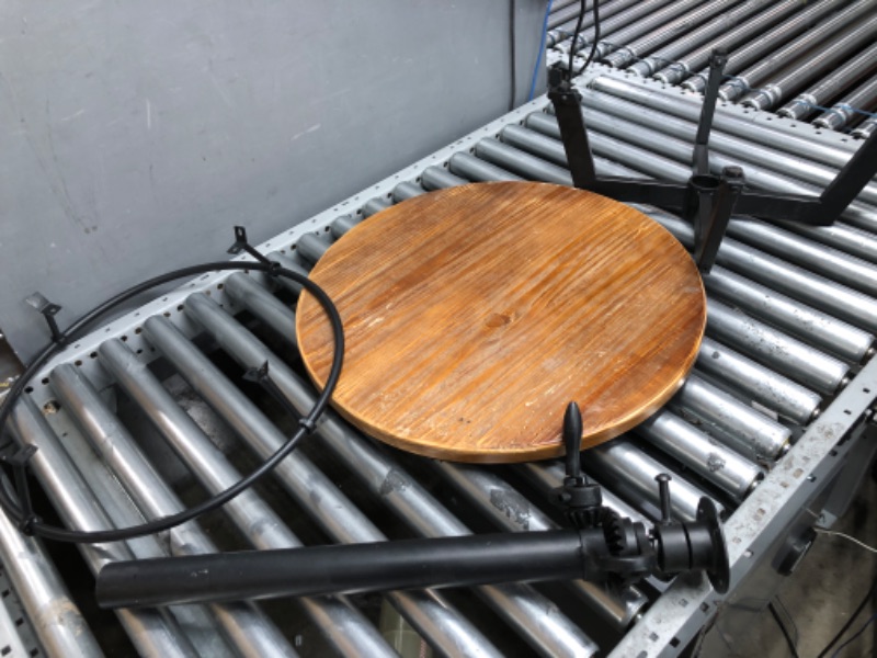 Photo 3 of **PARTS ONLY MISSING HARDWARE AND PARTS MINOR DAMAGE** LOKKHAN Crank Bar Table Stool Bundle (Table:33.5-39.4 Inch Tall) (Bar Stool:17-24 Inch),Vintage Industrial Style, Both Rotatable Adjustable
