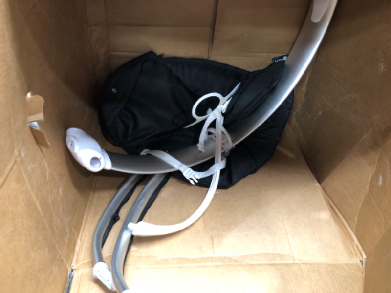 Photo 1 of **MISSING PARTS** [READ NOTES]]
 4moms MamaRoo4 Multi-Motion Baby Swing + Safety Strap Fastener, Bluetooth Baby Swing with 5 Unique Motions, Black Classic
