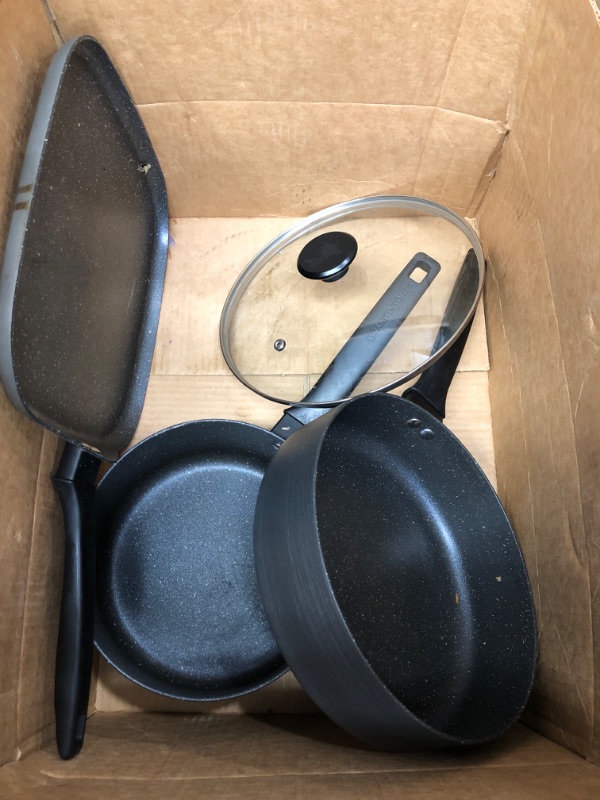 Photo 5 of *MISSING PARTS** Granitestone Pro Premier Pots and Pans Set Nonstick, 17 Pc Hard Anodized Kitchen Cookware Set Nonstick, Ultra Durable, Diamond & Mineral Coating, Stay Cool Handles, Dishwasher Safe, 100% Toxin Free
