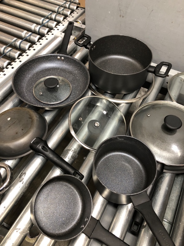 Photo 3 of *MISSING PARTS** Granitestone Pro Premier Pots and Pans Set Nonstick, 17 Pc Hard Anodized Kitchen Cookware Set Nonstick, Ultra Durable, Diamond & Mineral Coating, Stay Cool Handles, Dishwasher Safe, 100% Toxin Free
