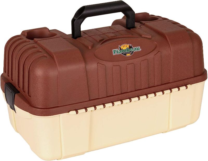 Photo 1 of 
Flambeau Outdoors 2059 Hip Roof 7-Tray, Portable All-Weather Tackle Storage, terracotta/brown
