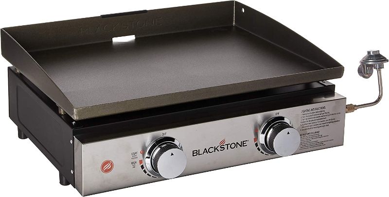Photo 1 of ***PARTS ONLY NOT FUNCTIONAL***Blackstone Tabletop Griddle, 1666, Heavy Duty Flat Top Griddle Grill Station for Camping, Camp, Outdoor, Tailgating, Tabletop – Stainless Steel Griddle with Knobs & Ignition, Black, 22 inch
