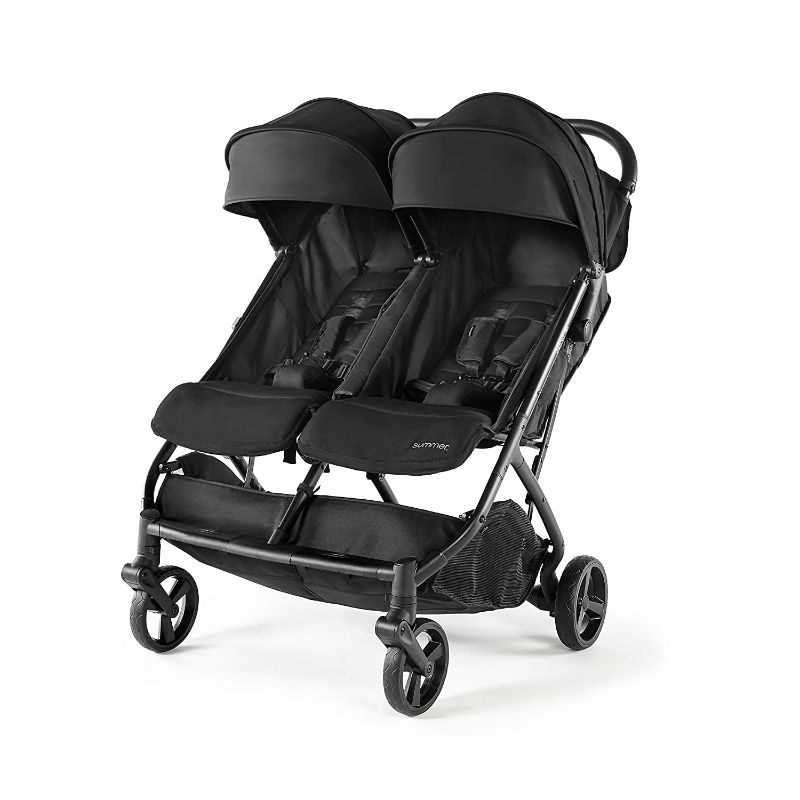 Photo 1 of 
Summer 3Dpac CS+ Double Stroller, Black – Car Seat Compatible Baby Stroller – Lightweight Stroller with Convenient One-Hand Fold, Reclining Seats, 