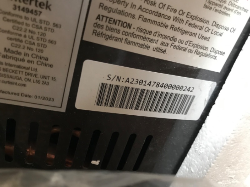 Photo 4 of **SEE NOTES**
Frigidaire EFIC237 Countertop Crunchy Chewable Nugget Ice Maker, 44lbs per day, Auto Self Cleaning, Black Stainless