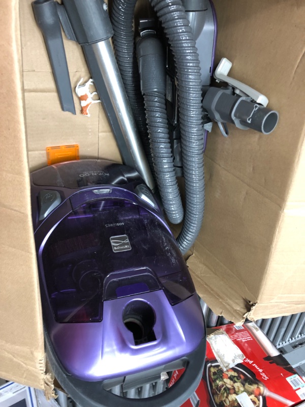 Photo 2 of **DOES NOT POWER ON **Kenmore 600 Series Friendly Lightweight Bagged Canister Vacuum with Pet PowerMate, Pop-N-Go Brush, 2 Motors, HEPA Filter, Aluminum Telescoping Wand, Retractable Cord and 4 Cleaning Tools, Purple
