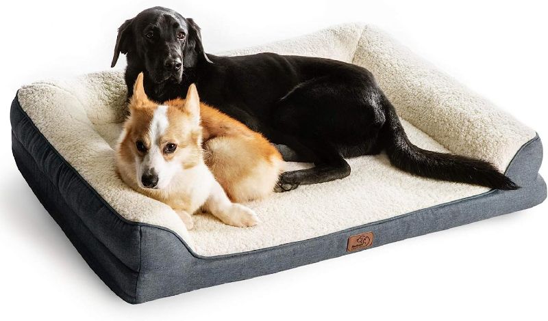 Photo 1 of 
Bedsure Orthopedic Pet Sofa Beds for Small, Medium, Large Dogs & Cats - 42"x32"x7" Extra Large Dog Beds, Grey - Memory Foam Couch Dog Bed with Removable Washable Cover - Bolster Dog Beds
