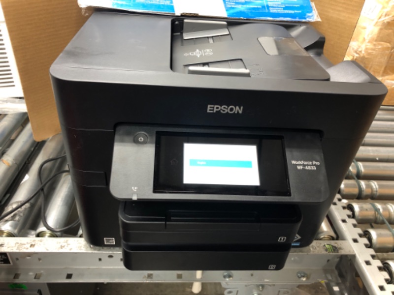 Photo 2 of Epson Workforce Pro WF-4833 Wireless All-in-One Color Inkjet Printer, Black - Print Scan Copy Fax - 4.3" LCD, 25 ppm, 4800 x 2400 dpi, Auto 2-Sided Printing, 50-sheet ADF, 500-Sheet Capacity, Ethernet