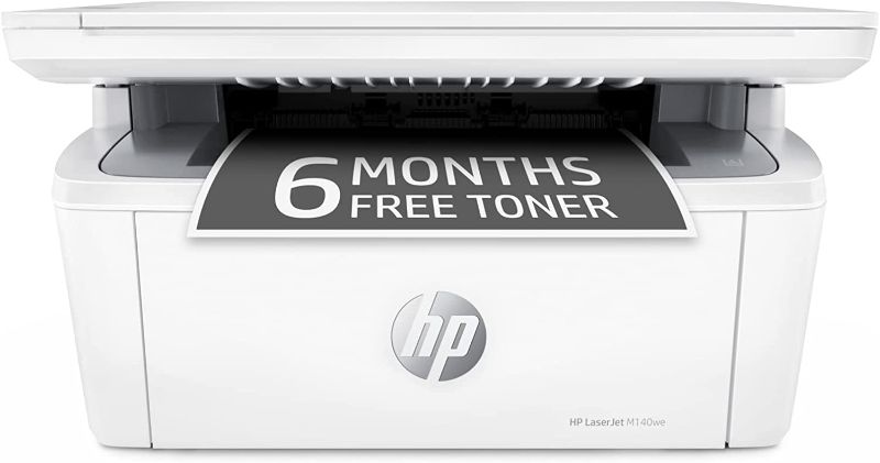 Photo 1 of HP LaserJet MFP M140we All-in-One Wireless Black & White Printer with HP+ and Bonus 6 Months Instant Ink (7MD72E)
