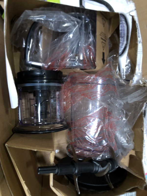 Photo 2 of **blender missing**
Ninja QB1004 Blender/Food Processor with 450-Watt Base, 48oz Pitcher, 16oz Chopper Bowl, and 40oz Processor Bowl for Shakes, Smoothies, and Meal Prep