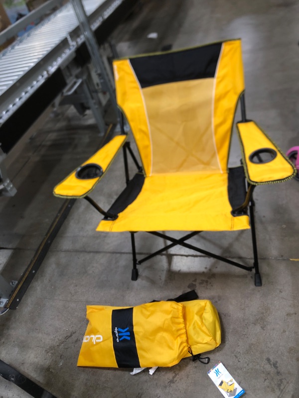 Photo 2 of **SAT IN CHAIR TO TEST, FUNCTIONAL/STURDY****
Kijaro Dual Lock Portable Camping Chairs - Enjoy The Outdoors with a Versatile Folding Chair, Sports Chair, Outdoor Chair & Lawn Chair - Dual Lock Feature Locks Sitting or Packaged Position Izamal Yellow