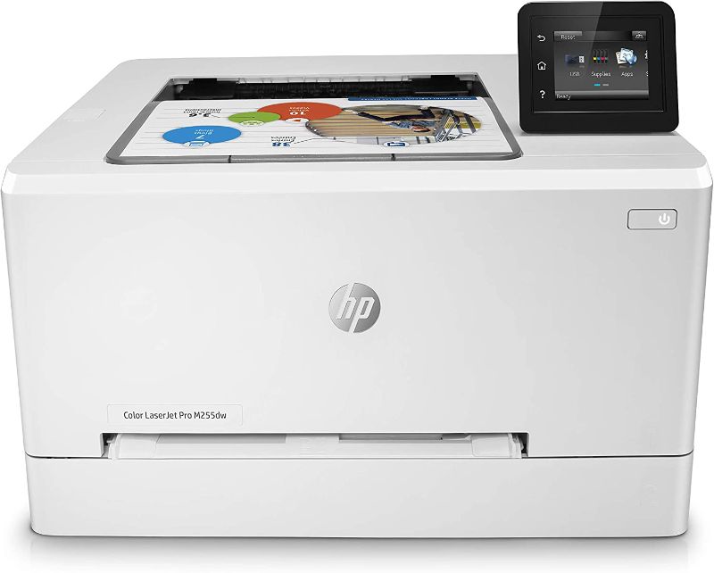 Photo 1 of ***USED - DIRTY - POWERS ON - PAPER JAMMED IN TRAY - SEE PICTURES***
HP Color LaserJet Pro M255dw Wireless Laser Printer, Remote Mobile Print, Duplex Printing, Works with Alexa (7KW64A), White
