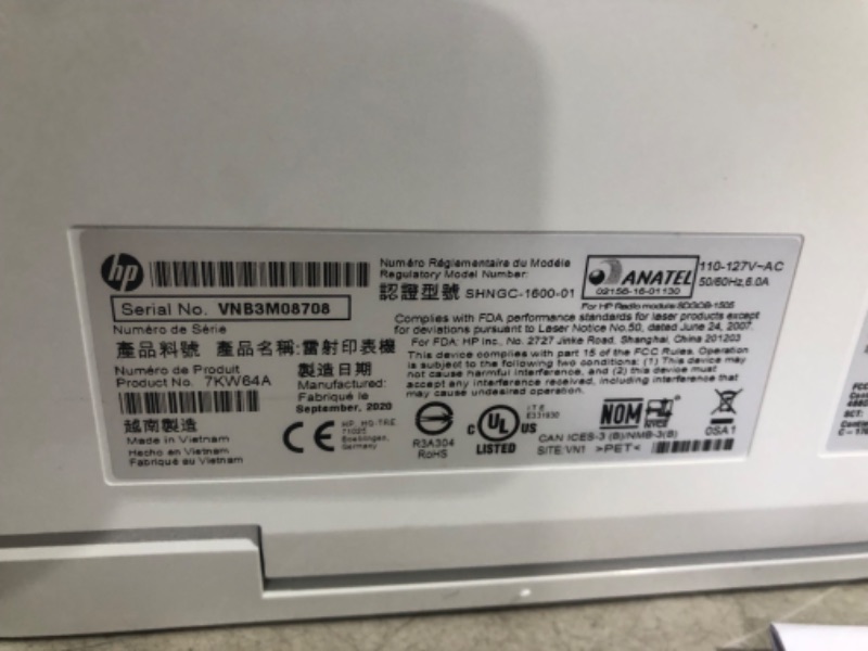 Photo 7 of ***USED - DIRTY - POWERS ON - PAPER JAMMED IN TRAY - SEE PICTURES***
HP Color LaserJet Pro M255dw Wireless Laser Printer, Remote Mobile Print, Duplex Printing, Works with Alexa (7KW64A), White
