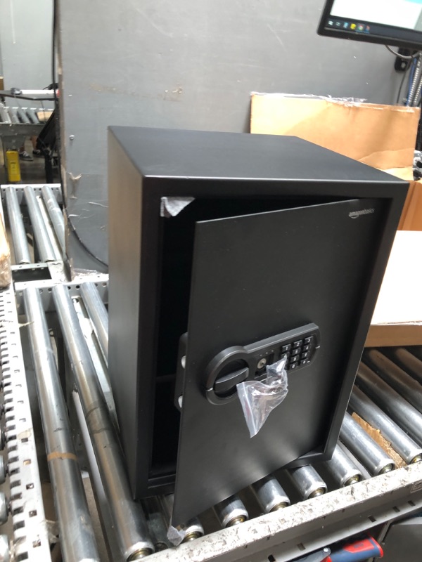 Photo 1 of Amazon Basics Steel Home Security Safe with Programmable Keypad Lock, Secure Documents, Jewelry, Valuables, 1.8 Cubic Feet, Black, 13.8"W x 13"D x 19.7"H
