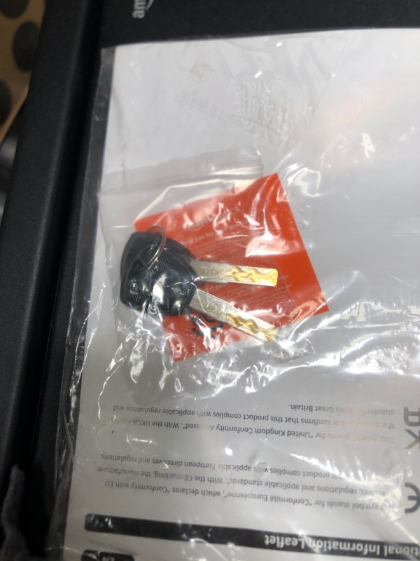 Photo 1 of Amazon Basics Steel Home Security Safe with Programmable Keypad Lock, Secure Documents, Jewelry, Valuables, 1.8 Cubic Feet, Black, 13.8"W x 13"D x 19.7"H
