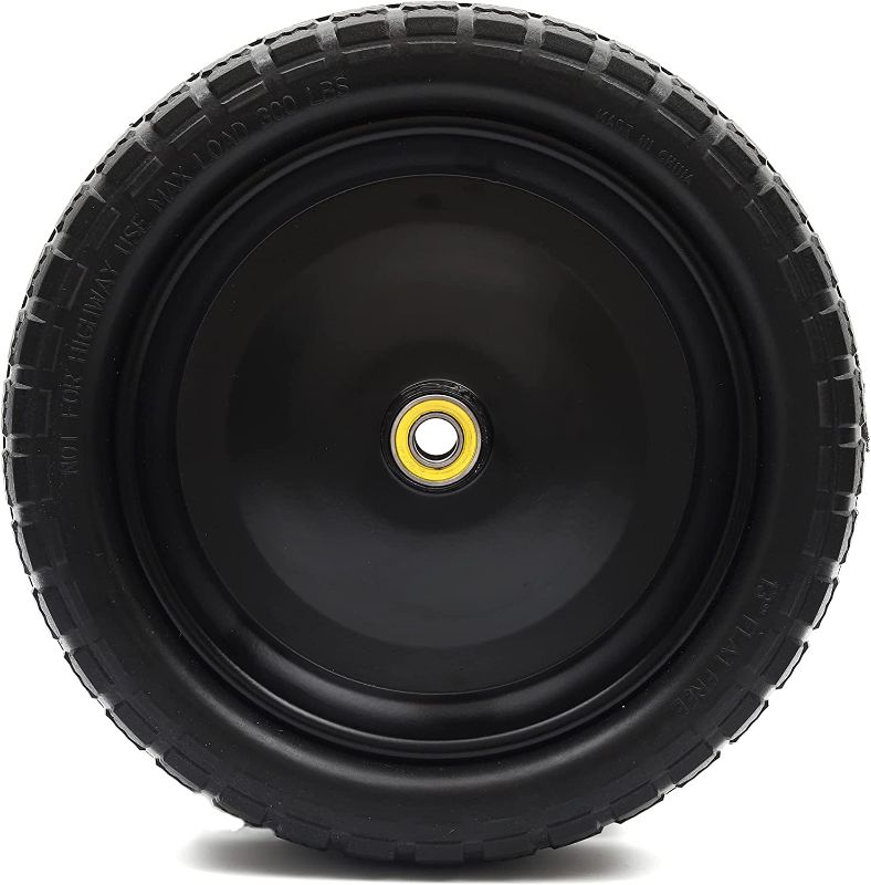 Photo 1 of (4-Pack) 13" Tire for Gorilla Cart - Solid Polyurethane Flat-Free Tire and Wheel Assemblies - 3.15” Wide Tires with 5/8 Axle Borehole and 2.17” Offset Hub
