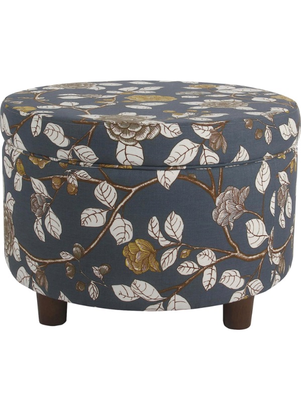 Photo 1 of  Home Decor | Upholstered Round Storage Ottoman 