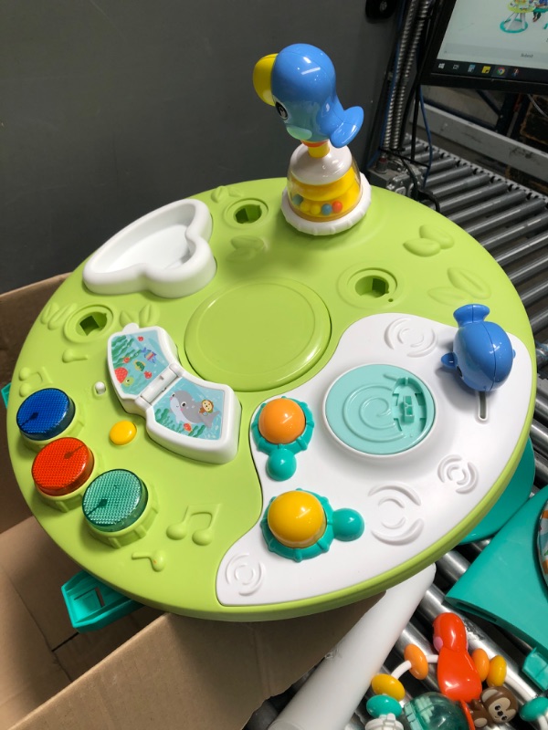 Photo 4 of Bright Starts Around We Go 2-in-1 Walk-Around Baby Activity Center & Table, Tropic Cool, Ages 6 Months+ Tropical Cool