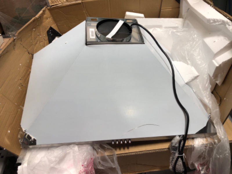 Photo 3 of **parts only**COMFEE' CVP30W6AST Ducted Pyramid Range 450 CFM Stainless Steel Wall Mount Vent Hood with 3 Speed Exhaust Fan, 5-Layer Aluminum Permanent Filters, Two LED Lights, Convertible to Ductless, 30 inches
