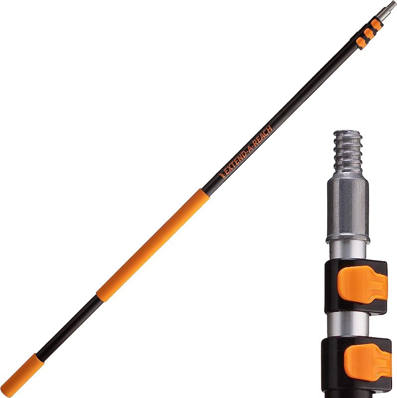 Photo 1 of -24 ft Long Telescopic Extension Pole // Multi-Purpose Extendable Pole with Universal Twist-on Metal Tip // Lightweight and Sturdy // Best Telescoping Pole for Painting, Dusting and Window Cleaning
