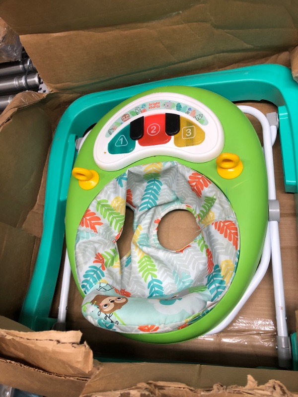 Photo 3 of Bright Starts Giggling Safari Walker with Easy Fold Frame for Storage, Ages 6 Months +
