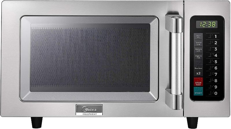 Photo 1 of Midea Equipment 1025F1A Countertop Commercial Microwave Oven with Touch Control, 1000W, Stainless Steel.9 CuFt
