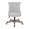 Photo 1 of OSP Home Furnishings
Hannah Fog Fabric Tufted Office Chair with Grey Wood Base