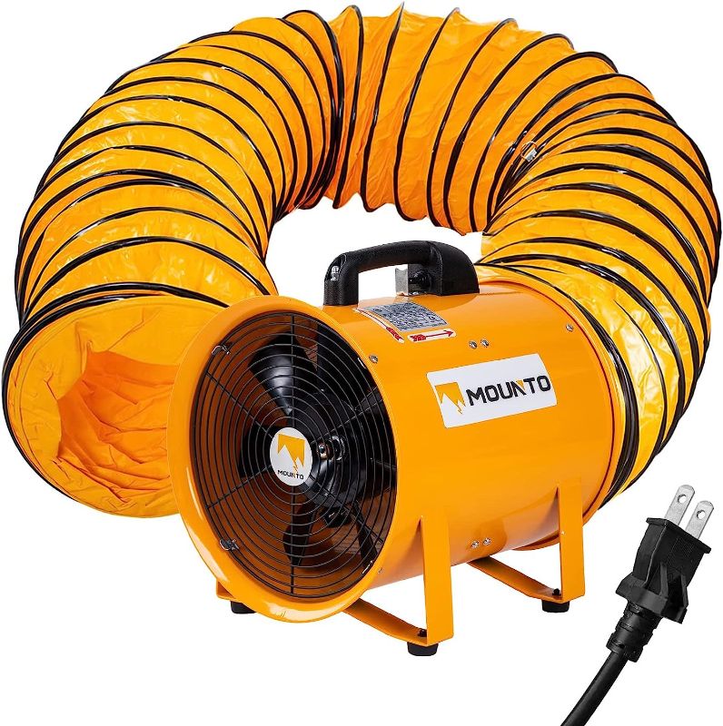 Photo 1 of MOUNTO COMBO Heavy Duty Cylinder Fan with 25-foot Vinyl Hose (12inch)
