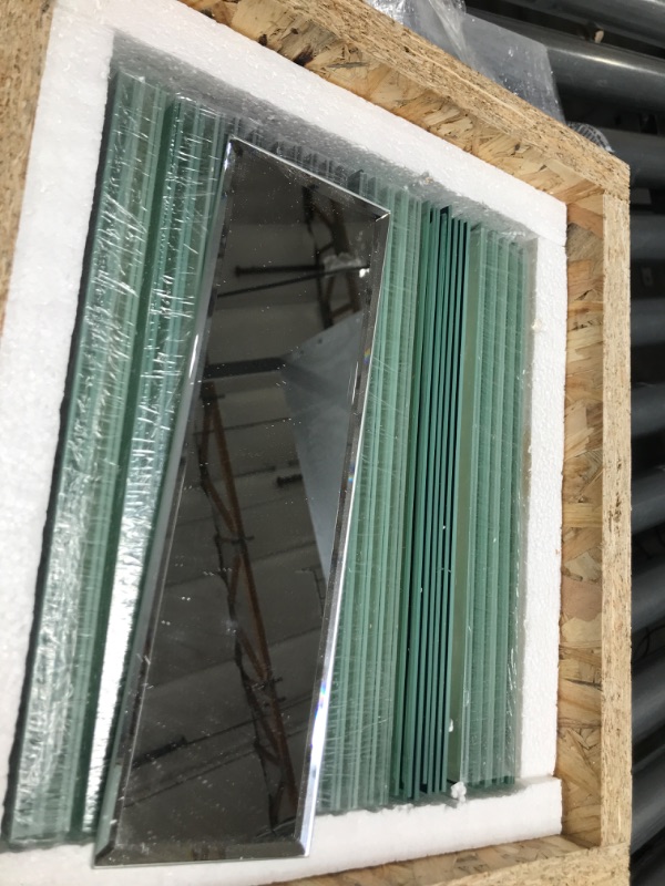 Photo 2 of 3" x 10" Subway Mirror Glass Decorative Tile with Beveled Edge for Kitchen Backsplash/Bathroom 55 Pieces Per Box (12sq/ft)
