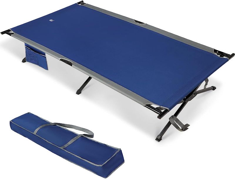 Photo 1 of **SEE NOTES**
EVER ADVANCED Oversized XXL Folding Camping Cot for Outdoor Travel Portable Tent Bed with Carry Bag Support to 550 lbs (85" x 42" x 19.5")
