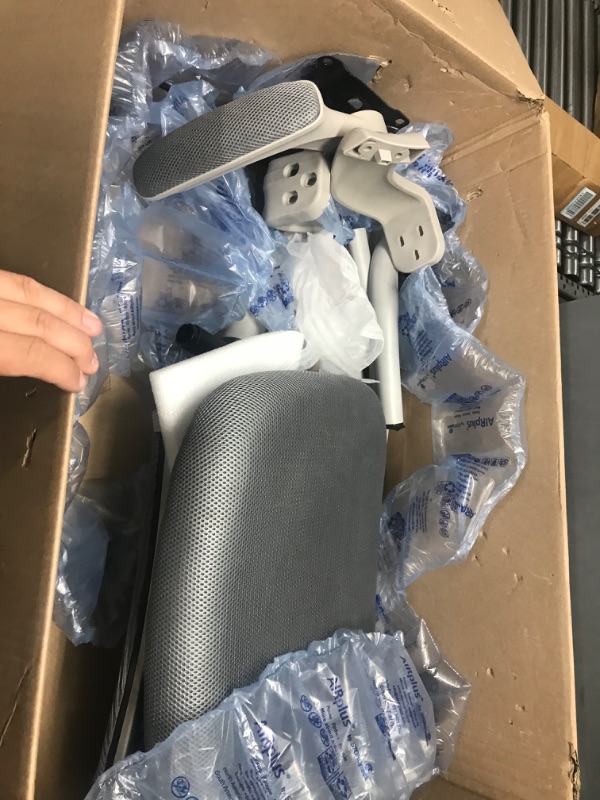 Photo 1 of Drafting Chair, Standing Desk Chair, Tall Office Chair, Counter Height Office Chairs, Ergonomic Computer Task Chair, Adjustable Mesh Office Chair with Flip-up Armrests and Foot-Ring, Grey
