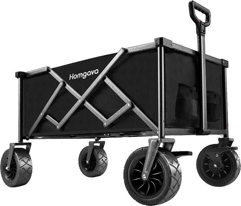 Photo 1 of ***FOR PARTS ONLY*****
 Foldable Wagon Cart with Big Wheels,Black
