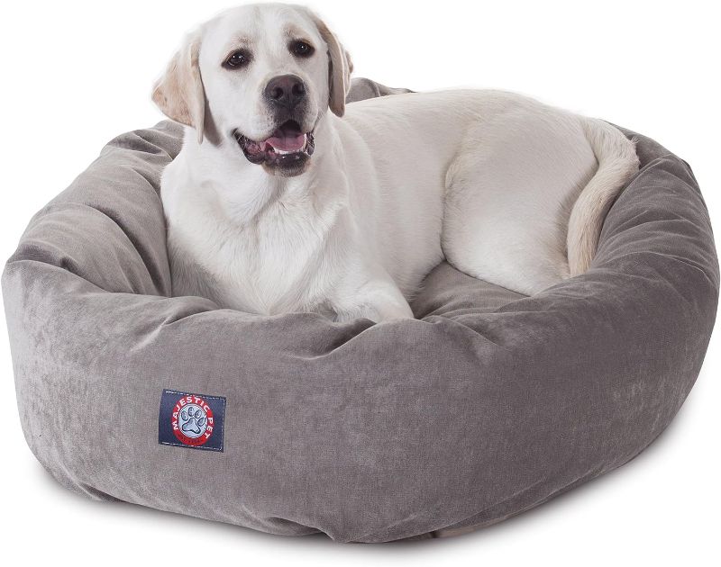 Photo 1 of *COLOR MAY VARY**40 inch Vintage Villa Collection Micro Velvet Bagel Dog Bed By Majestic Pet Products
