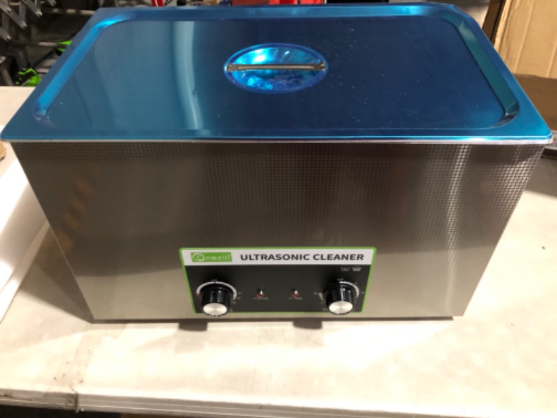 Photo 6 of **USED/UNABLE TO TEST NO POWER CORD**
Sonic Cleaner 30L, ONEZILI Large Ultrasonic Cleaner High Power, 600W Ultrasonic Power, 500W Heating Power, Ultrasonic Carburetor Cleaner Machine 30L, 600W