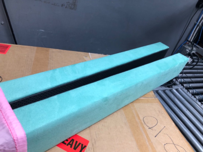 Photo 2 of *MINT COLOR**FC FUNCHEER 8FT Folding Gymnastic Beam,Wood core Anti-Slip Bottom with Carrying Handle Teal