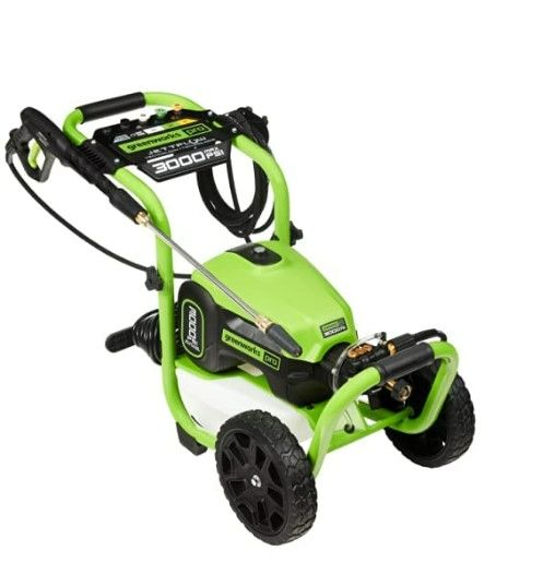 Photo 1 of **SEE NOTES**
Greenworks 3000 PSI (1.1 GPM) TruBrushless Electric Pressure Washer (PWMA Certified) & Karcher Pressure Washer Multi-Purpose Cleaning Soap Concentrate – for All Outdoor Surfaces – 1 Gallon 3000 PSI (Brushless)