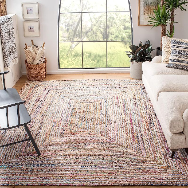 Photo 1 of (SEE NOTES) SAFAVIEH 5' x 7' Neutral Beige/Blue & Brown Flecks of Color Braided Collection Boho Reversible Area Rug