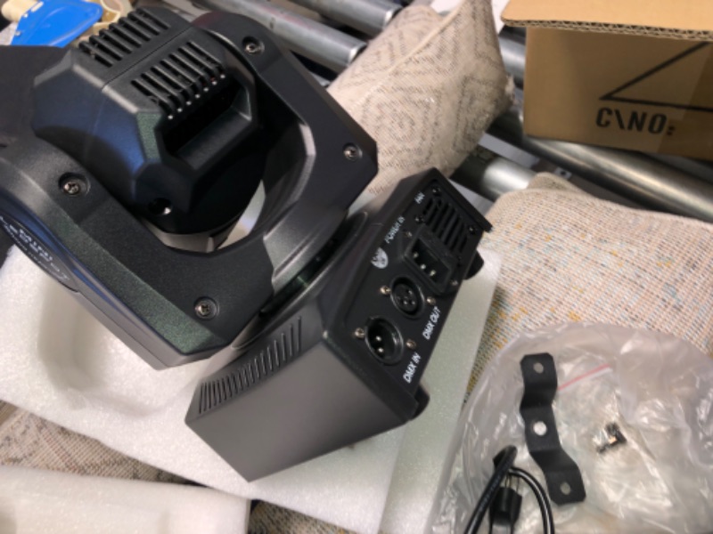 Photo 1 of (HARDWARE INCLUDED)  4 pcs Stage Lights, 50W LED Spot Moving Head RGBW 4 Color Light with Colorful Ring 10/12 Channels for Party Disco Dj Show DMX-512 by U`King