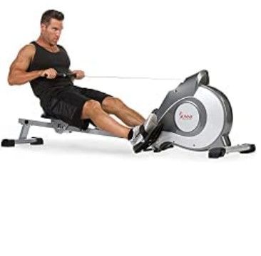 Photo 1 of ***NOT FUNCTIONAL PARTS ONLY***Bundle of Sunny Health & Fitness Magnetic Rowing Machine Rower with LCD Monitor 