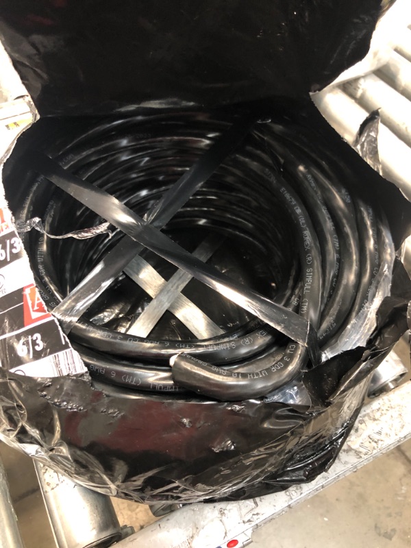 Photo 1 of 125 FEET 6/3 Type NM-B Copper. #6 AWG, 3 Conductor with Ground. Insulated Jacket Black
