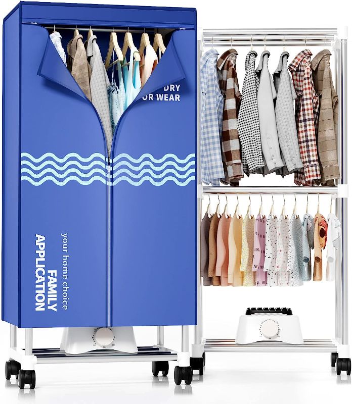 Photo 1 of Clothes Dryer, Portable Drying Machine with Timer, 60inch Laundry Drying Wardrobe with Large Capacity, Electric Dryer/Rack for Home | Appartments