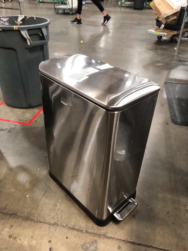 Photo 2 of 10L Stainless Slim Step Trash Can