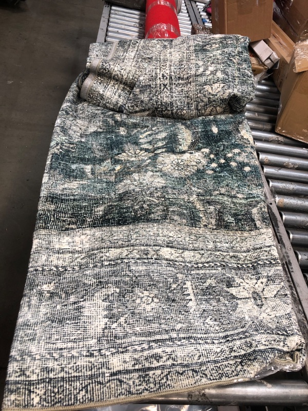 Photo 2 of Magnolia Home by Joanna Gaines x Loloi Banks BAN-03 Collection Machine Washable Blue / Lagoon 8'-6" x 11'-6" Area Rug Blue / Lagoon 8'-6" x 11'-6" Traditional