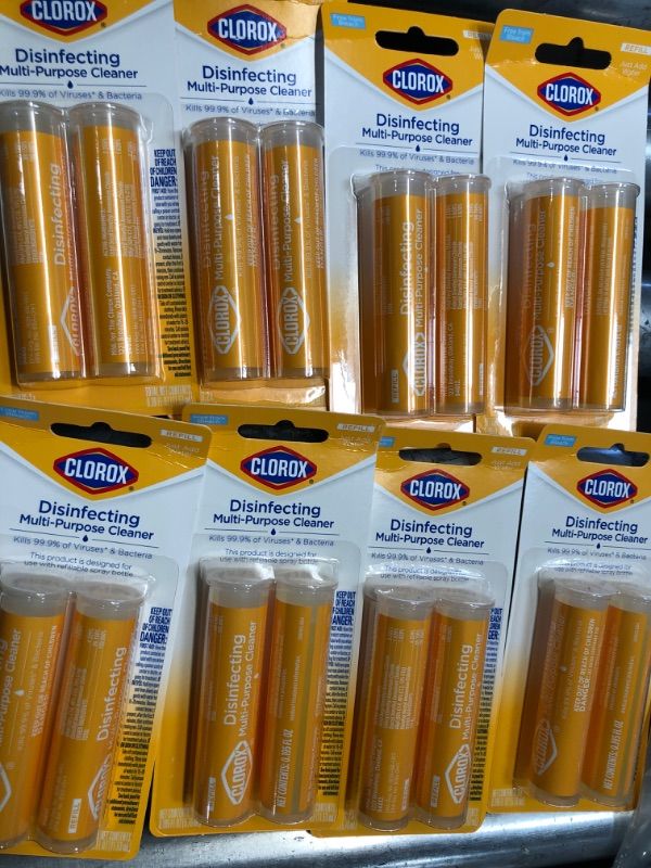 Photo 2 of 8 PACK -  Clorox Multi-Purpose Cleaning Refill Cartridge for Clorox Multi-Purpose Cleaning System, Two Refill Cartridges, 0.66 Ounces